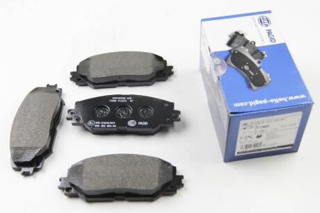 Гальмiвнi колодки дискові перед. Toyota Auris 1.4D-4D 03/07- HELLA 8DB 355 006-861
