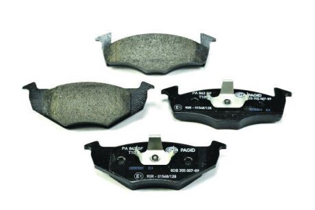 Тормозные колодки передние (17.2 мм) (система BOSCH/BENDIX) VAG 94-14 HELLA 8DB 355 007-891