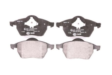 Комплект гальмівних накладок, дискове гальмо HELLA 8DB 355 008-001