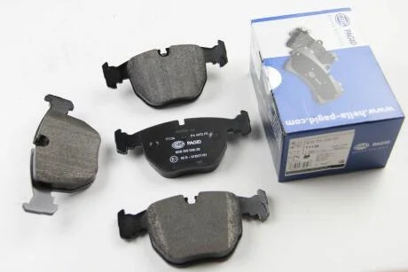 Гальмівні колодки пер. BMW 5(E39)/7(E38) 96-04 (Teves) HELLA 8DB 355 008-281