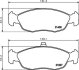 Комплект гальмівних накладок, дискове гальмо HELLA 8DB 355 008-291 (фото 2)