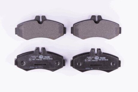 Комплект гальмівних накладок, дискове гальмо HELLA 8DB 355 008-631