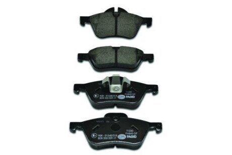 Комплект гальмівних накладок, дискове гальмо HELLA 8DB 355 009-171