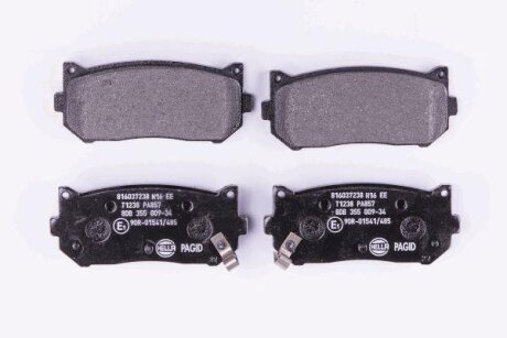 Комплект гальмівних накладок, дискове гальмо HELLA 8DB 355 009-341