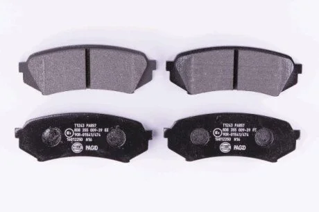 Комплект гальмівних накладок, дискове гальмо HELLA 8DB 355 009-391