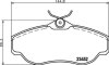 Комплект гальмівних накладок, дискове гальмо HELLA 8DB 355 009-531 (фото 2)