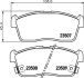 Комплект гальмівних накладок, дискове гальмо HELLA 8DB 355 009-631 (фото 2)