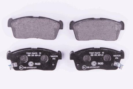 Комплект гальмівних накладок, дискове гальмо HELLA 8DB 355 009-631