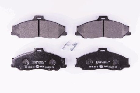 Комплект гальмівних накладок, дискове гальмо HELLA 8DB 355 009-751
