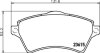 Комплект гальмівних накладок, дискове гальмо HELLA 8DB 355 009-761 (фото 2)