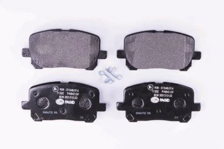 Комплект гальмівних накладок, дискове гальмо HELLA 8DB 355 010-221