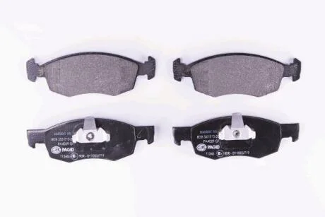 Гальмівнi колодки дисковi перед. Fiat Doblo 1,2-1,9JTD 01- HELLA 8DB 355 010-321