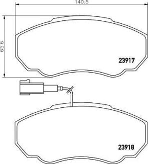 Гальмівнi колодки дисковi перед. Fiat Ducato 02-/Peugeot Boxer 02- HELLA 8DB 355 010-391