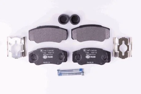 Комплект гальмівних накладок, дискове гальмо HELLA 8DB 355 010-411