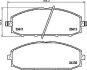 Комплект гальмівних накладок, дискове гальмо HELLA 8DB 355 010-511 (фото 2)
