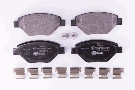 Комплект гальмівних накладок, дискове гальмо HELLA 8DB 355 010-551