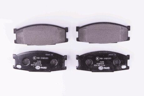 Комплект гальмівних накладок, дискове гальмо HELLA 8DB 355 010-561