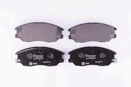 Комплект гальмівних накладок, дискове гальмо HELLA 8DB 355 010-861