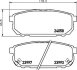 Комплект гальмівних накладок, дискове гальмо HELLA 8DB 355 010-871 (фото 1)