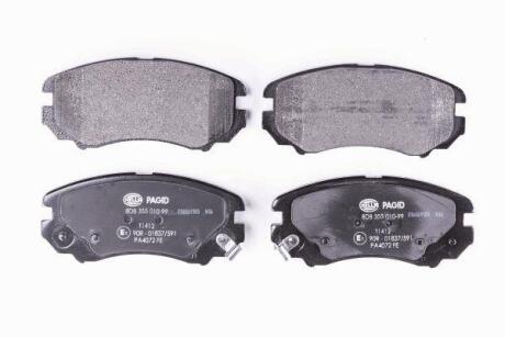 Гальмівні колодки пер. Sonata 01-/Magentis 05- HELLA 8DB 355 010-991