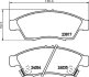 Комплект гальмівних накладок, дискове гальмо HELLA 8DB 355 011-081 (фото 2)