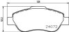 Комплект гальмівних накладок, дискове гальмо HELLA 8DB 355 011-241 (фото 2)