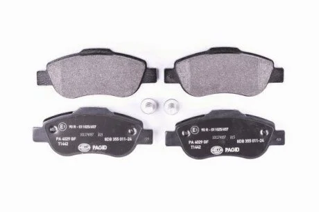 Комплект гальмівних накладок, дискове гальмо HELLA 8DB 355 011-241