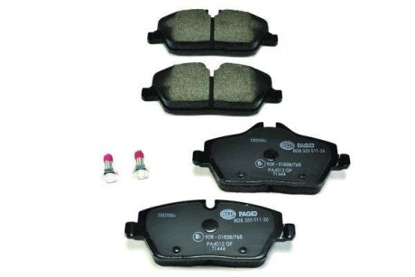 Комплект гальмівних накладок, дискове гальмо HELLA 8DB 355 011-261
