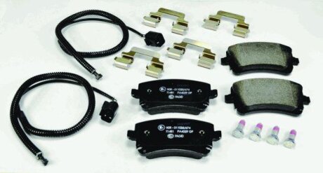 Комплект гальмівних накладок, дискове гальмо HELLA 8DB 355 011-641