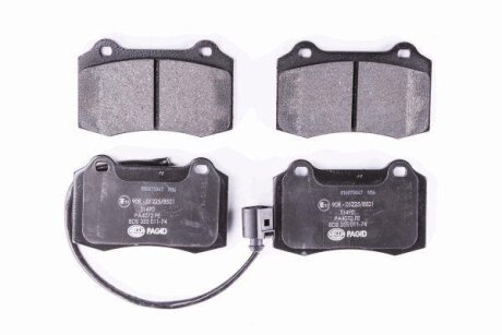 Комплект гальмівних накладок, дискове гальмо HELLA 8DB 355 011-741