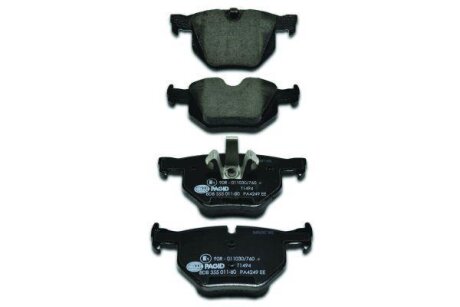Комплект гальмівних накладок, дискове гальмо HELLA 8DB 355 011-801