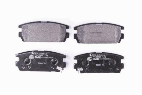 Комплект гальмівних накладок, дискове гальмо HELLA 8DB 355 011-841