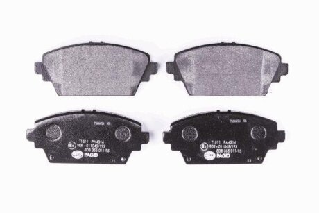 Комплект гальмівних накладок, дискове гальмо HELLA 8DB 355 011-951