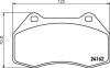 Комплект гальмівних накладок, дискове гальмо HELLA 8DB 355 012-151 (фото 2)