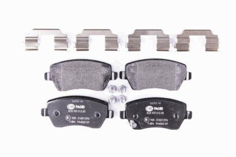 Комплект гальмівних накладок, дискове гальмо HELLA 8DB 355 012-301