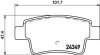 Комплект гальмівних накладок, дискове гальмо HELLA 8DB 355 012-391 (фото 2)