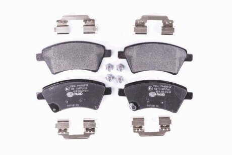 Комплект гальмівних накладок, дискове гальмо HELLA 8DB 355 012-511