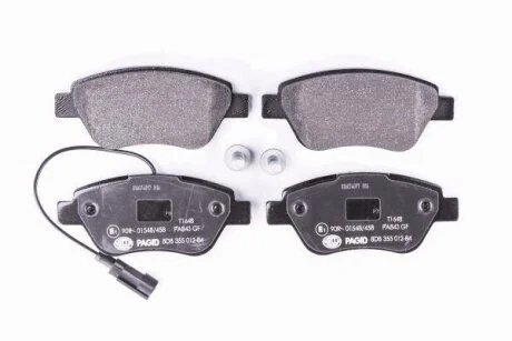 Гальмівні колодки дискові перед. Fiat Stilo 01,04/Grande Punt HELLA 8DB 355 012-841