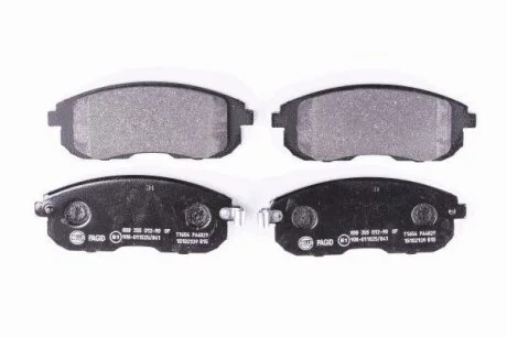 Комплект гальмівних накладок, дискове гальмо HELLA 8DB 355 012-901