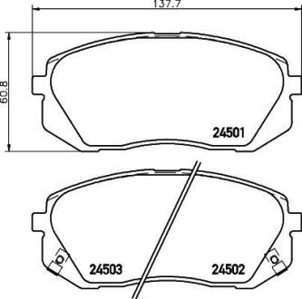 К-кт перед. гальм. колодок Kia Sportage 2.0CRDi 08-/Hyundai IX35/IX40 11- HELLA 8DB 355 012-961