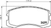 Комплект гальмівних накладок, дискове гальмо HELLA 8DB 355 013-071 (фото 2)