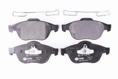 Комплект гальмівних накладок, дискове гальмо HELLA 8DB 355 013-241