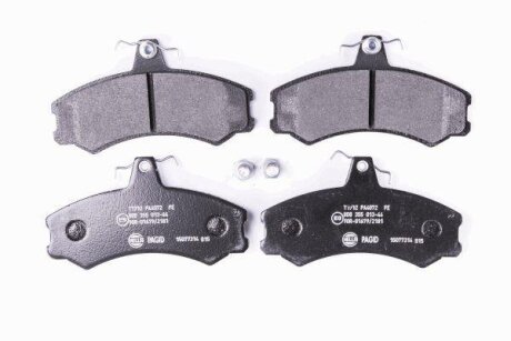 Комплект гальмівних накладок, дискове гальмо HELLA 8DB 355 013-441