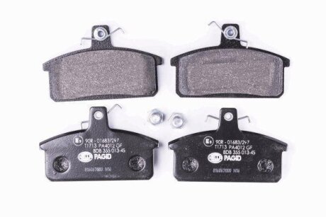 Комплект гальмівних накладок, дискове гальмо HELLA 8DB 355 013-451