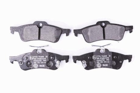 Комплект гальмівних накладок, дискове гальмо HELLA 8DB 355 013-461