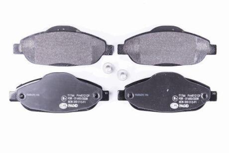 Тормозные колодки передние (17.8мм) (система BOSCH) Peugeot 308 07-16 HELLA 8DB 355 013-911