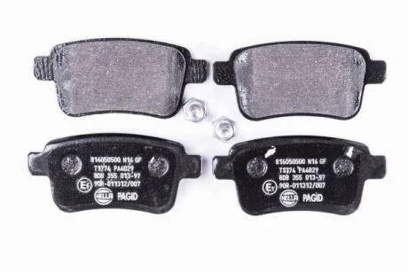 Гальмівні колодки дискові зад. Renault Kangoo II 08- HELLA 8DB 355 013-971