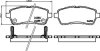 Комплект гальмівних накладок, дискове гальмо HELLA 8DB 355 014-001 (фото 2)