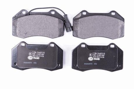 Комплект гальмівних накладок, дискове гальмо HELLA 8DB 355 014-061