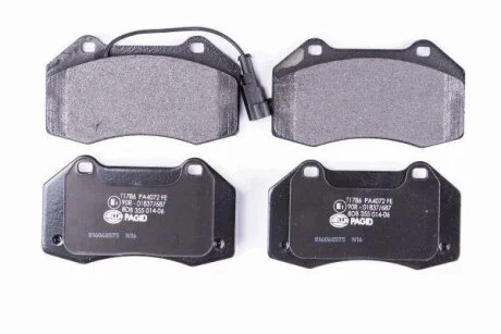 Комплект гальмівних накладок, дискове гальмо HELLA 8DB 355 014-061